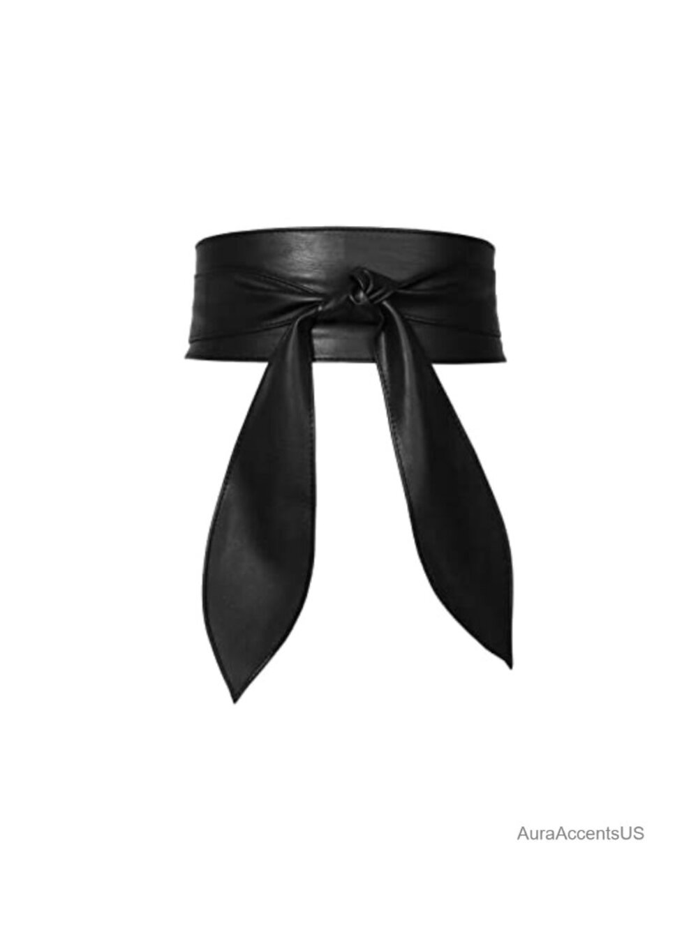 Women Obi Belt Wide Cinch Wrap Around PU Leather Tie Waist Knot